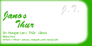 janos thur business card